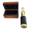 Подзорная труба в деревянном футляре (труба 15,5 см футляр 10х5,5х5 см)