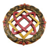 Панно "Звезда Лады" резное, (28×29×2,5 см) массивдерева,покрыто патиной,эмалями и лаком.