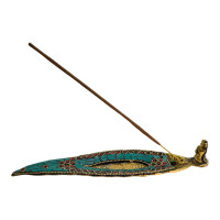 Brass Incense Stand "Leaf" (21x5 cm)
