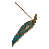 Brass Incense Stand "Leaf" (21x5 cm)