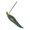 Brass Incense Stand "Leaf" (21x5 cm)