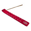 Red wooden incense stand "Hamsa" (25.5 x 3.7 x 0.5 cm)