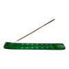 Green wooden incense stand "Hamsa" (25.5 x 3.7 x 0.5 cm)