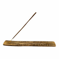 Incense burner stand, mango wood (25.5 x 3.7 x 0.5 cm)