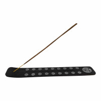 Incense stand "Tree of Life" black wooden (25.5 x 3.7 x 0.5 cm)