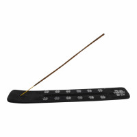 Black wooden incense stand "Ganesha" (25.5 x 3.7 x 0.5 cm)
