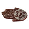 Incense stand "Hamsa Palm" made of brown stone (9x5.7x1 cm)