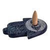 Blue stone incense stand "Hamsa Palm" (9x5.7x1 cm)