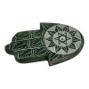 Green stone incense stand "Hamsa Palm" (9x5.7x1 cm)