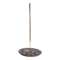 Incense stand "OM" round stone (d-10.1 cm)