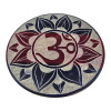Incense stand "OM" round stone (d-10.1 cm)