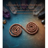 Tensor spiral "Energy balance" twisted (6*3 cm), copper grade M-1 (2 mm)
