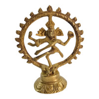 Shiva dancing brass (12.5x11x4.5 cm)