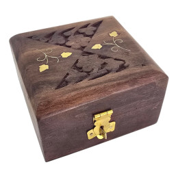 Шкатулка из палисандра резная (5,7х10,2х10,3 см)
