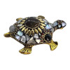 Черепаха латунна з кам'яними вставками (3х7, 2х8, 9 см)