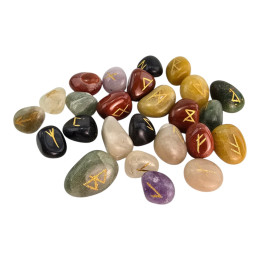 Руны из микса натуральных камней  (25  камней)