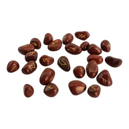 Руны из красной яшмы  (25  камней)