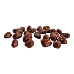 Руны из красной яшмы  (25  камней)