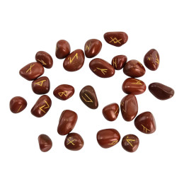 Руны из красной яшмы  (25  камней)