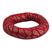 Red singing bowl pillow (12 cm in diameter)