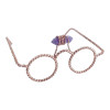 Tensor copper glasses with amethyst, reduced size (12x14x7 cm), copper grade M-1 (2 mm)