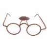 Tensor copper glasses with amethyst, reduced size (12x14x7 cm), copper grade M-1 (2 mm)