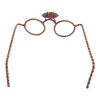 Tensor copper glasses with amethyst, reduced size (12x14x7 cm), copper grade M-1 (2 mm)