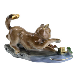 Кот фарфоровый (6,3х11,5х4 см)