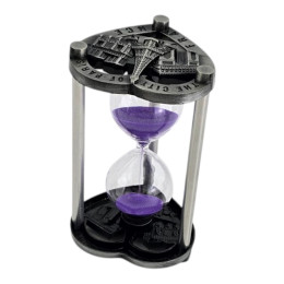 5-Minute Hourglass with Purple Sand "Paris" (11.5 x 7 x 7 cm)