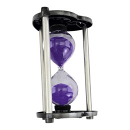 5-Minute Hourglass with Purple Sand "Paris" (11.5 x 7 x 7 cm)