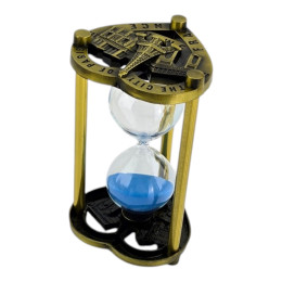 Hourglass with blue sand for 5 minutes "Paris" (11.5 x 7 x 7 cm)