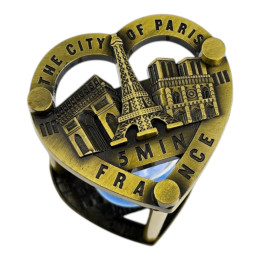 Hourglass with blue sand for 5 minutes "Paris" (11.5 x 7 x 7 cm)