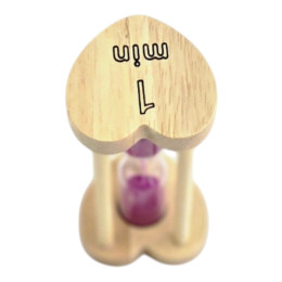 Hourglass with philoet sand for 1 minute (8.2 x 4.2 x 4.2 cm)