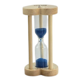 Hourglass with blue sand for 1 minute (8.2 x 4.2 x 4.2 cm)