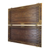 Carved backgammon set "Cossack entertainment," made of solid wood (56x27.5x7 cm) with amber chips