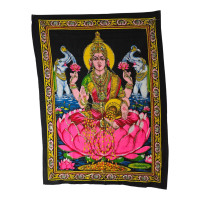 Wall panel "Lakshmi on a lotus" cotton (110x80 cm)