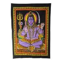 Wall panel "Shiva in meditation" cotton (110x80 cm)
