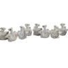 Porcelain Goats with Horseshoes (set of 12) (4.6 x 3.7 x 2.5 cm)