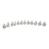 Porcelain Goats with Horseshoes (set of 12) (4.6 x 3.7 x 2.5 cm)