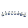 Porcelain Goats with Horseshoes (set of 8) (6.4 x 5.4 x 3.4 cm)