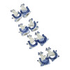 Porcelain Goats with Horseshoes (set of 8) (6.4 x 5.4 x 3.4 cm)