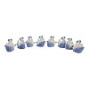 Porcelain Goats with Horseshoes (set of 8) (6.9 x 5.3 x 3.6 cm)