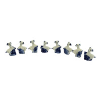 Porcelain goats (set of 8) (6.4 x 5.53 x 3.5 cm)