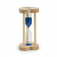 Hourglass with blue sand for 5 minutes (8.2 x 4.2 x 4.2 cm)