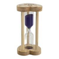 Hourglass with purple sand for 5 minutes (8.2 x 4.2 x 4.2 cm)