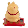 Solar-powered Maneki Neko cat waving its paws (7.5 x 6.7 x 7.1 cm)