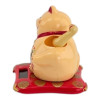 Solar-powered Maneki Neko cat waving its paws (7.5 x 6.7 x 7.1 cm)