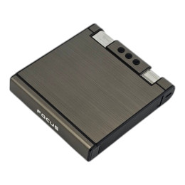Портсигар с зажигалкой USB (10,6х9,6х2 см)