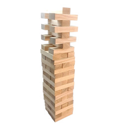 Giant Jenga Party (Giant Jenga), 48 pieces of solid ash (12.5x12.5x38.5 cm), weight 5 kg.