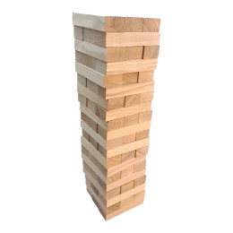 Giant Jenga Party (Giant Jenga), 48 pieces of solid ash (12.5x12.5x38.5 cm), weight 5 kg.